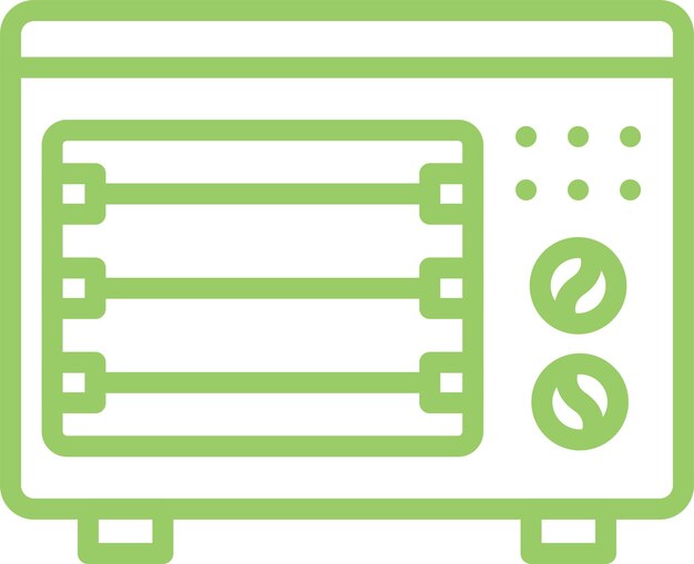 Diseño vectorial Estilo del icono del horno compacto