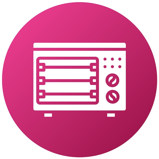 Diseño vectorial Estilo del icono del horno compacto