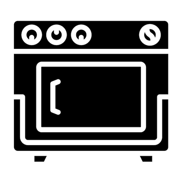 Diseño vectorial Estilo del icono del horno de pared