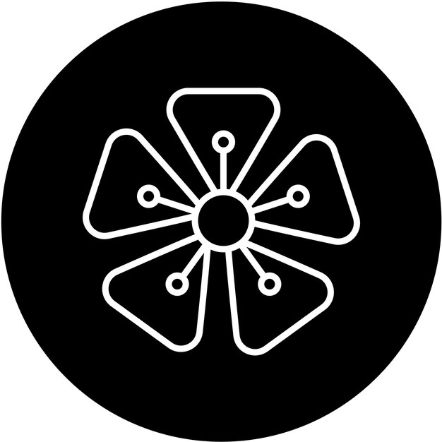 Diseño vectorial Estilo del icono de la hortensia