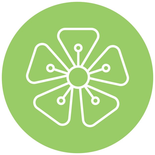 Diseño vectorial Estilo del icono de la hortensia