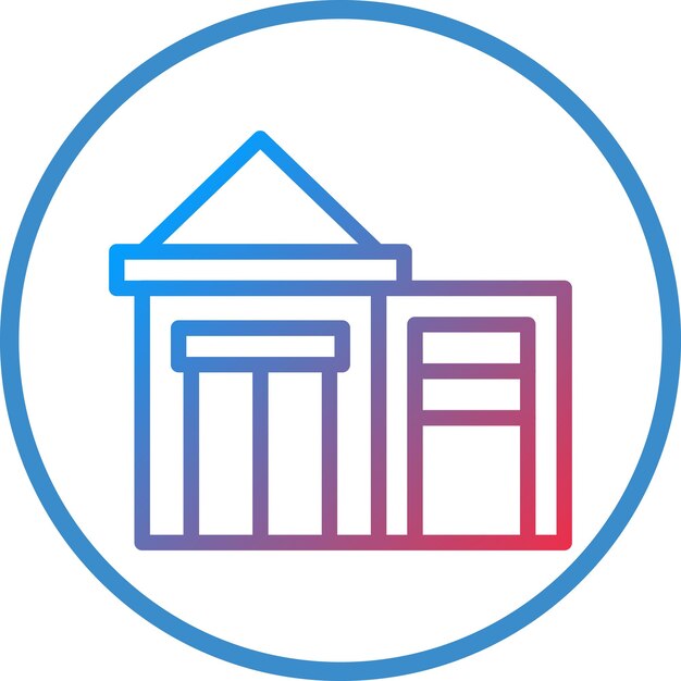 Diseño vectorial de estilo de icono de hospedaje