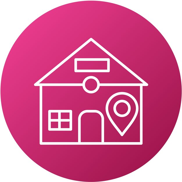 Diseño vectorial de estilo de icono de hospedaje