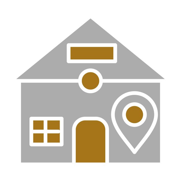 Diseño vectorial de estilo de icono de hospedaje