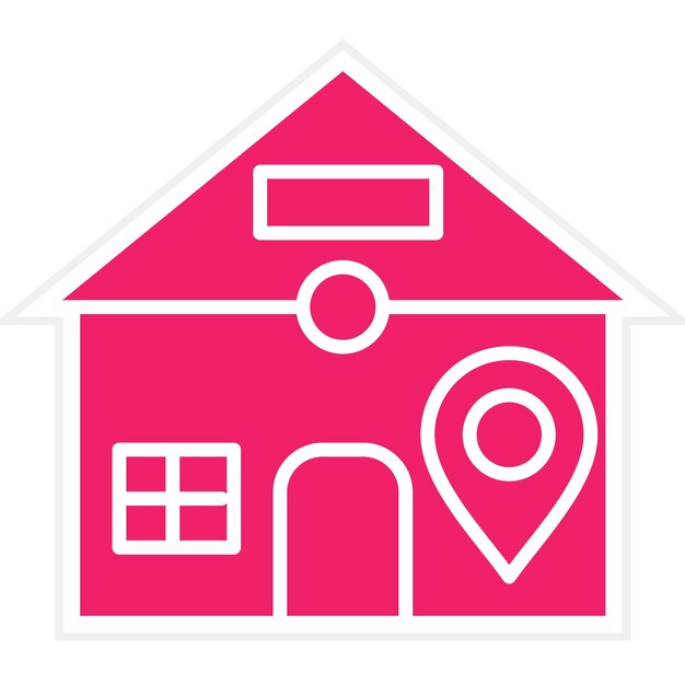 Diseño vectorial de estilo de icono de hospedaje