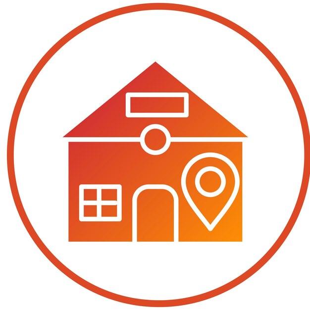 Diseño vectorial de estilo de icono de hospedaje