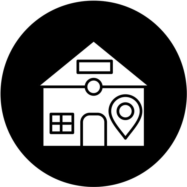 Diseño vectorial de estilo de icono de hospedaje