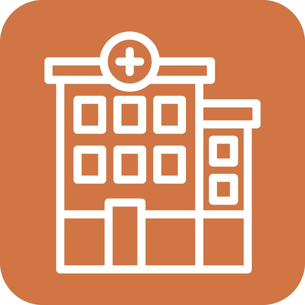 Diseño vectorial Estilo de icono del hospital