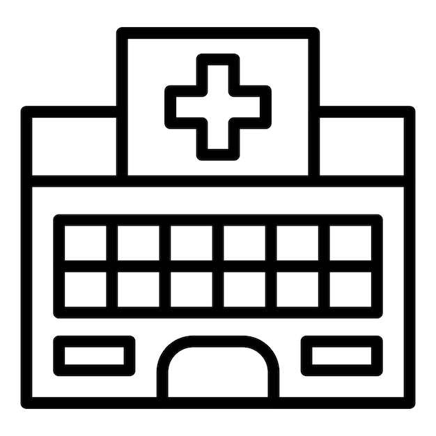 Diseño vectorial Estilo de icono del hospital