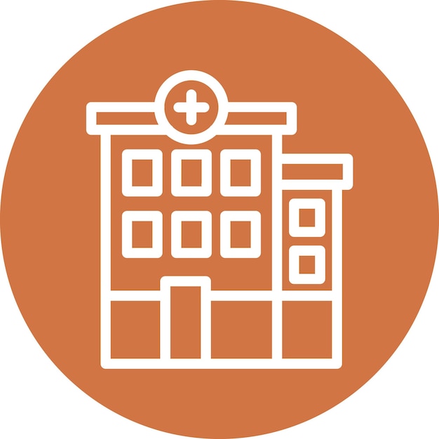 Diseño vectorial Estilo de icono del hospital