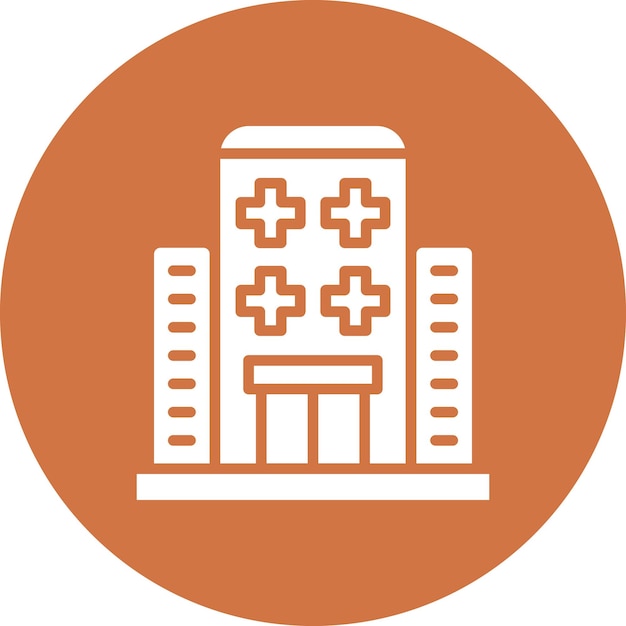 Diseño vectorial Estilo de icono del hospital