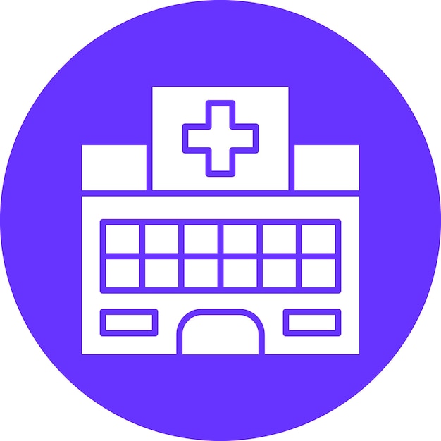Diseño vectorial Estilo de icono del hospital