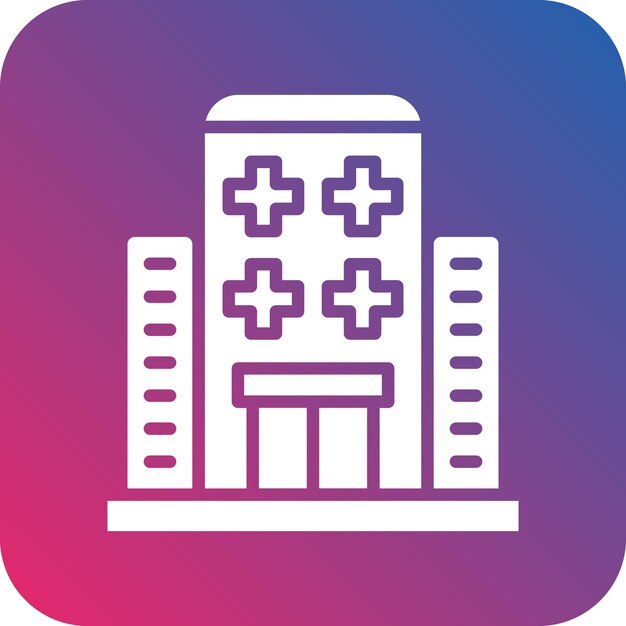 Diseño vectorial Estilo de icono del hospital