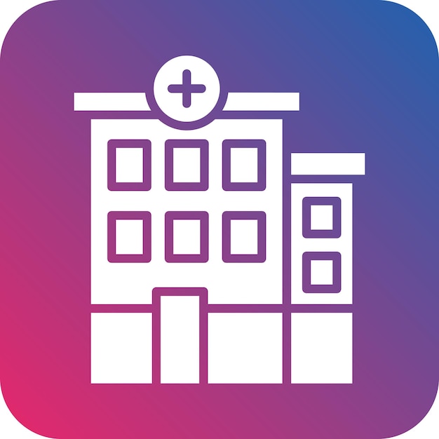 Diseño vectorial Estilo de icono del hospital