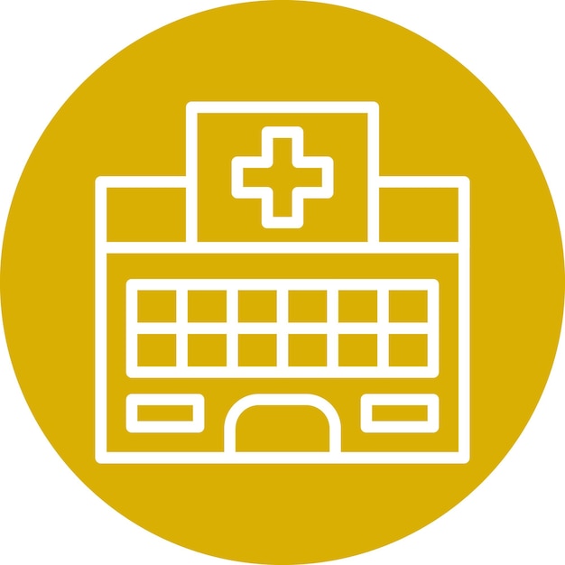 Diseño vectorial Estilo de icono del hospital