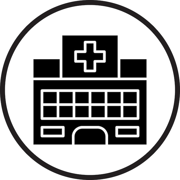 Diseño vectorial Estilo de icono del hospital