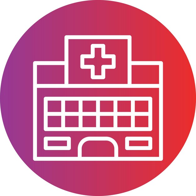 Diseño vectorial Estilo de icono del hospital
