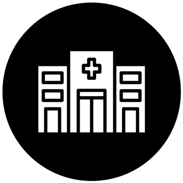 Diseño vectorial Estilo de icono del hospital