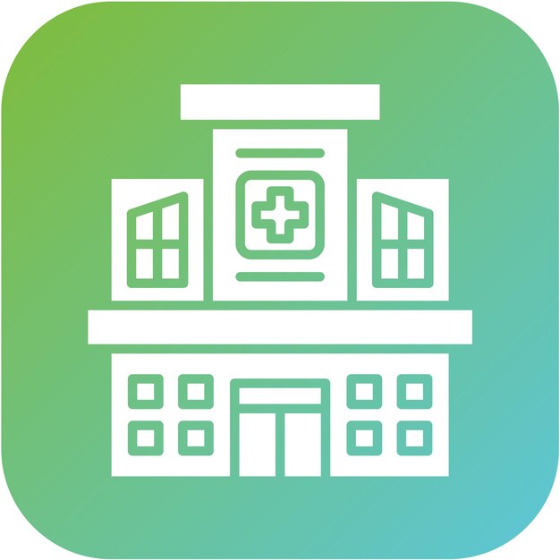 Diseño vectorial Estilo de icono del hospital