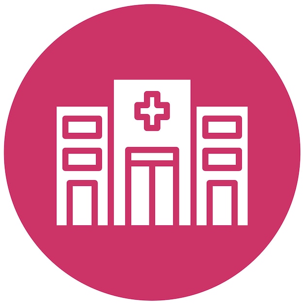 Diseño vectorial Estilo de icono del hospital