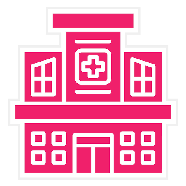 Diseño vectorial Estilo de icono del hospital