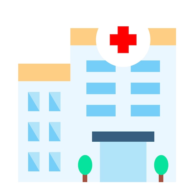 Diseño vectorial Estilo de icono del hospital