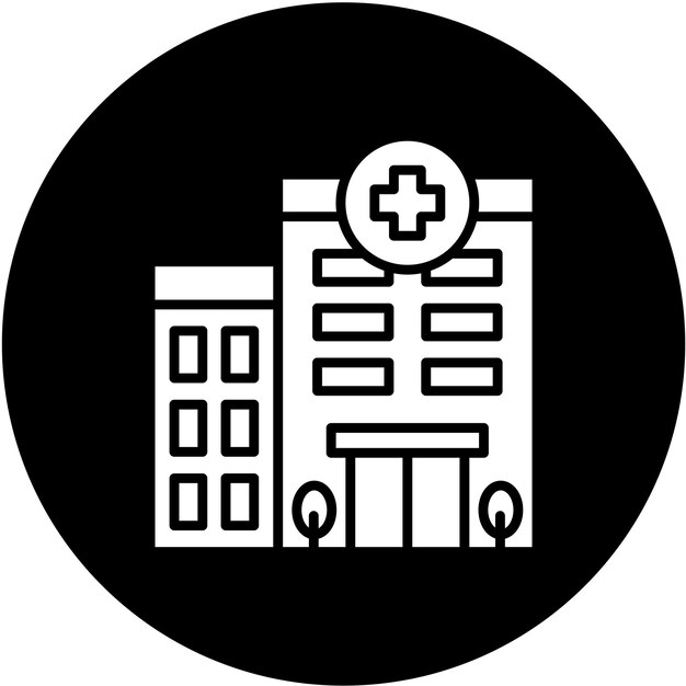 Diseño vectorial Estilo de icono del hospital