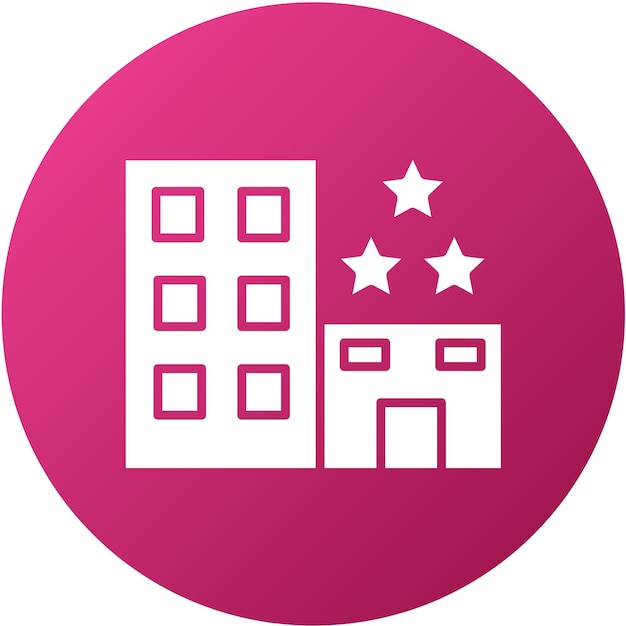 Vector diseño vectorial estilo icono de hotel de 3 estrellas