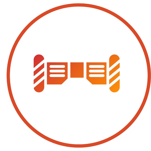 Diseño vectorial del estilo del icono del hoverboard