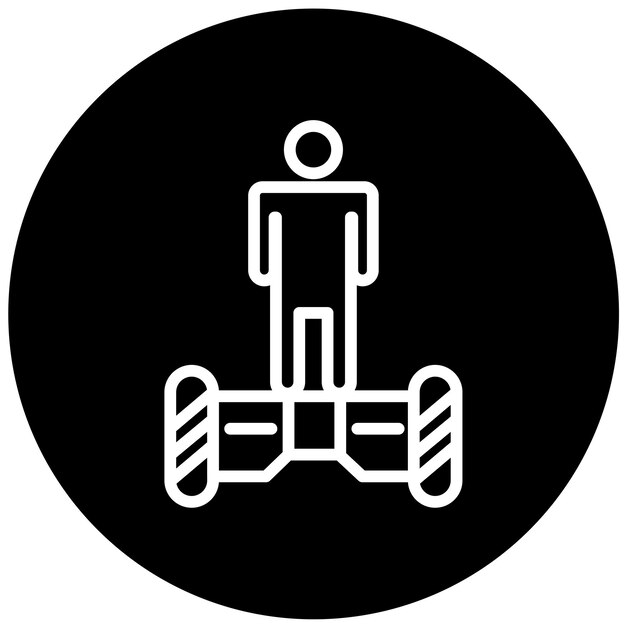 Diseño vectorial de estilo de icono de hoverboard
