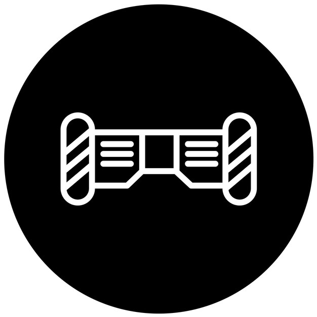 Diseño vectorial del estilo del icono del hoverboard