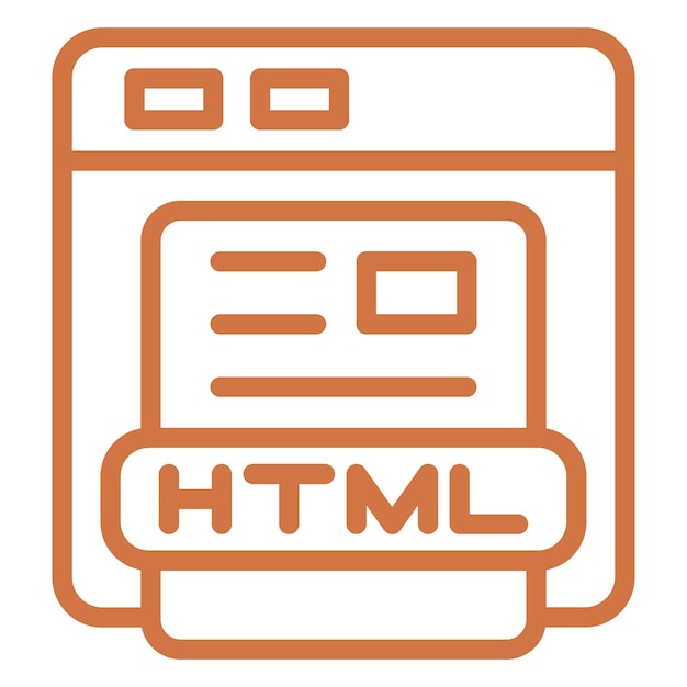Diseño vectorial Estilo de icono HTML
