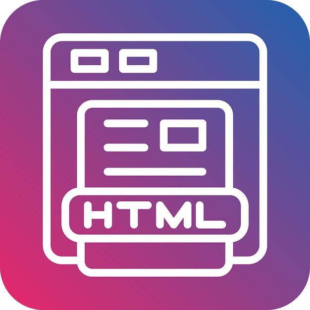 Diseño vectorial Estilo de icono HTML