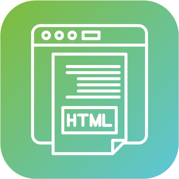 Diseño vectorial Estilo de icono HTML