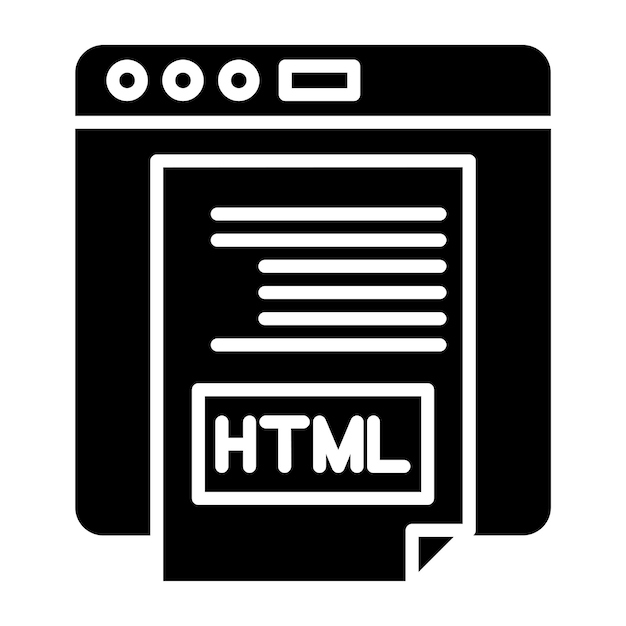 Diseño vectorial Estilo de icono HTML