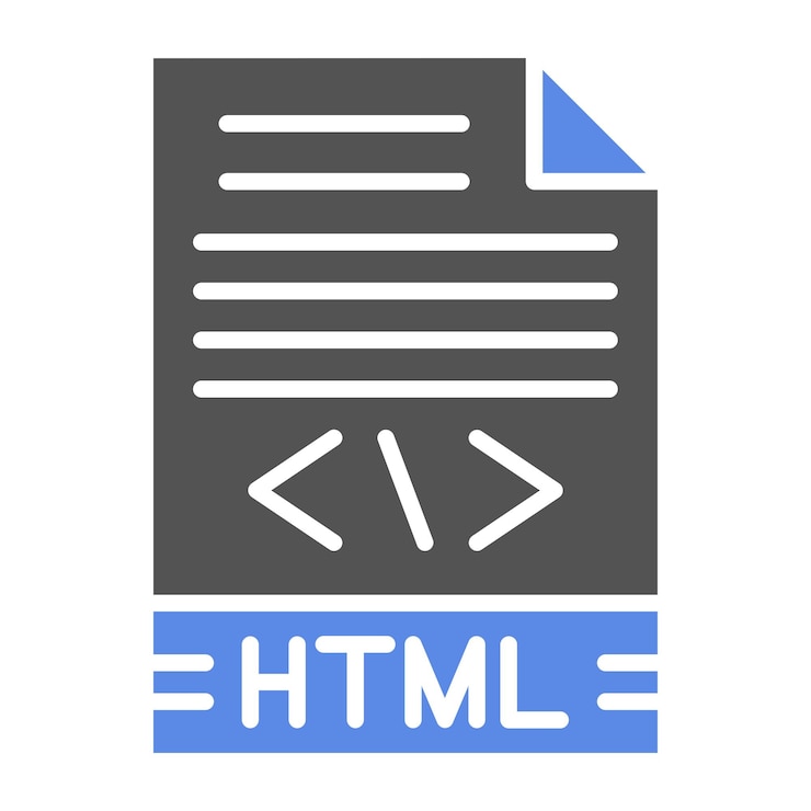 Vector diseño vectorial estilo de icono html
