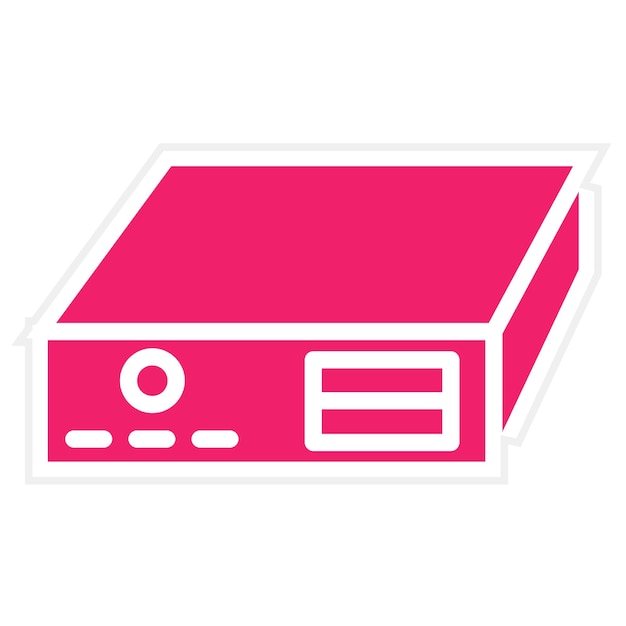 Diseño vectorial de estilo de icono HTPC