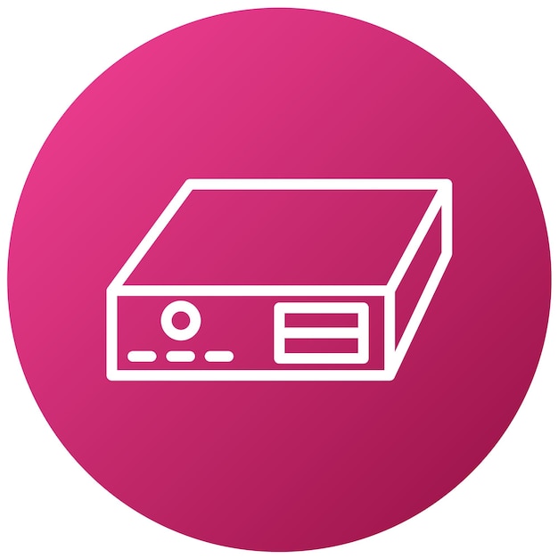 Diseño vectorial de estilo de icono HTPC