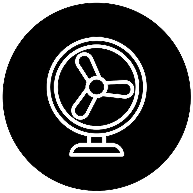 Diseño vectorial Estilo del icono del hub del ventilador