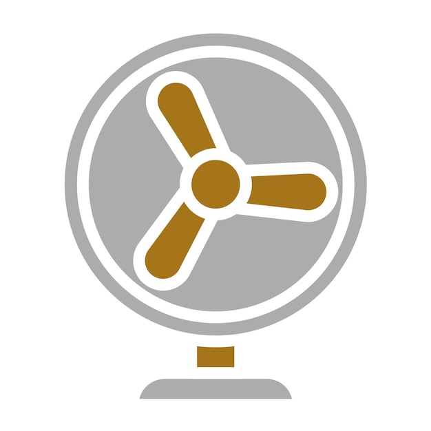 Diseño vectorial Estilo del icono del hub del ventilador