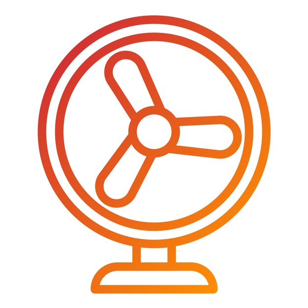 Diseño vectorial Estilo del icono del hub del ventilador