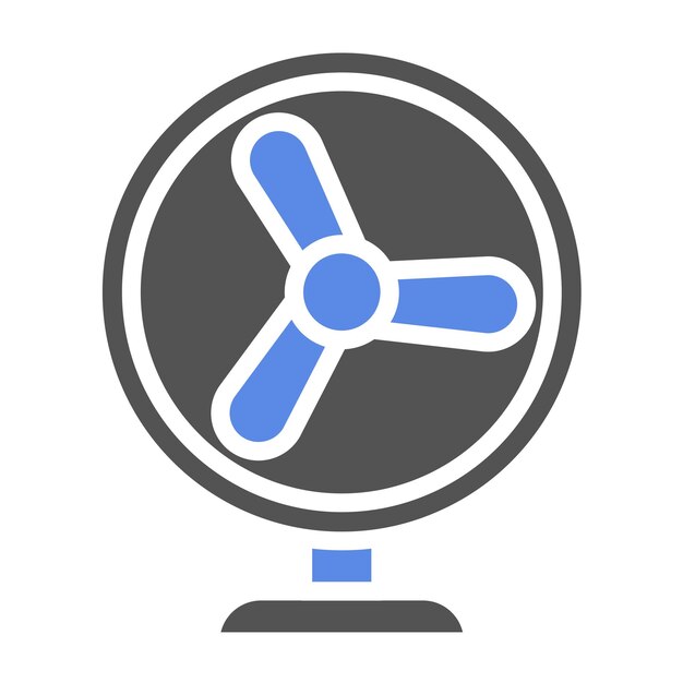 Diseño vectorial Estilo del icono del hub del ventilador