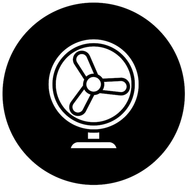 Diseño vectorial Estilo del icono del hub del ventilador