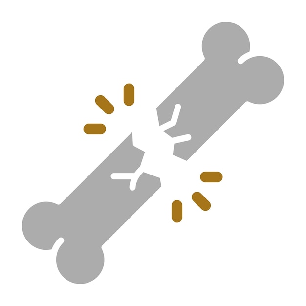 Diseño vectorial Estilo del icono del hueso roto