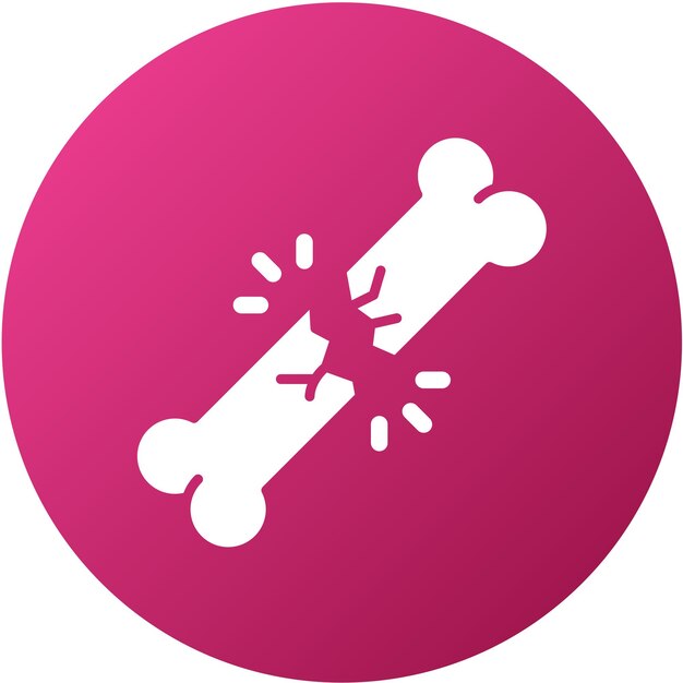 Diseño vectorial Estilo del icono del hueso roto