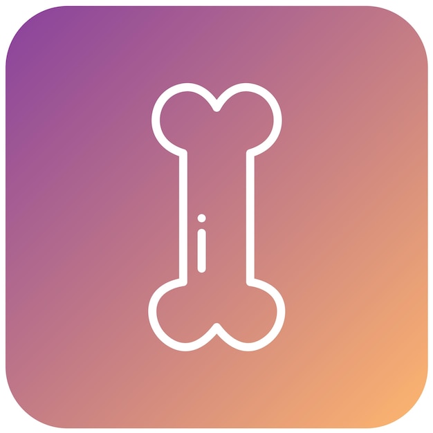 Diseño vectorial Estilo del icono del hueso
