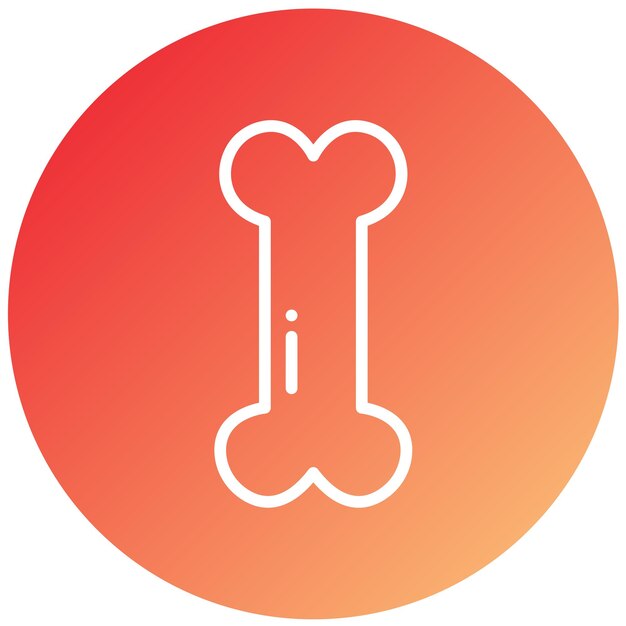 Diseño vectorial Estilo del icono del hueso