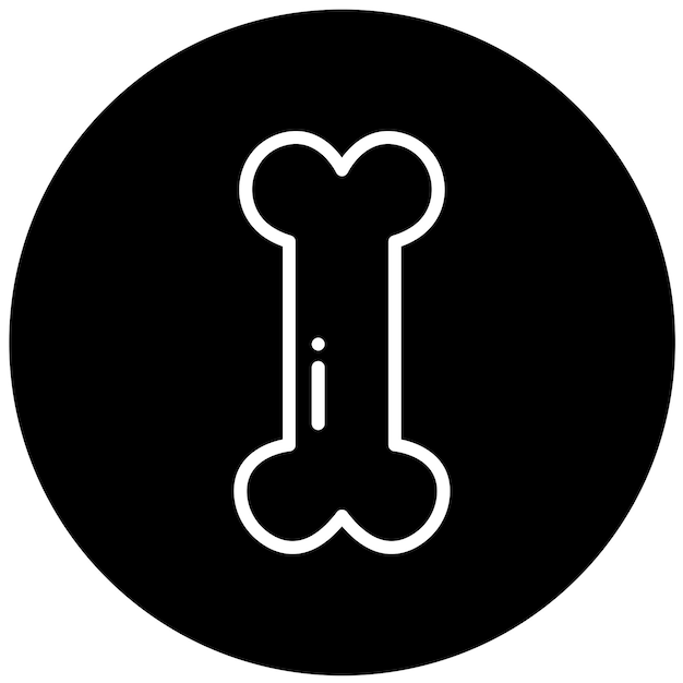 Diseño vectorial Estilo del icono del hueso