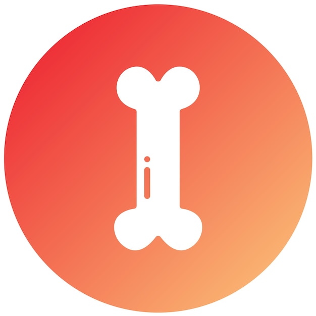 Diseño vectorial Estilo del icono del hueso