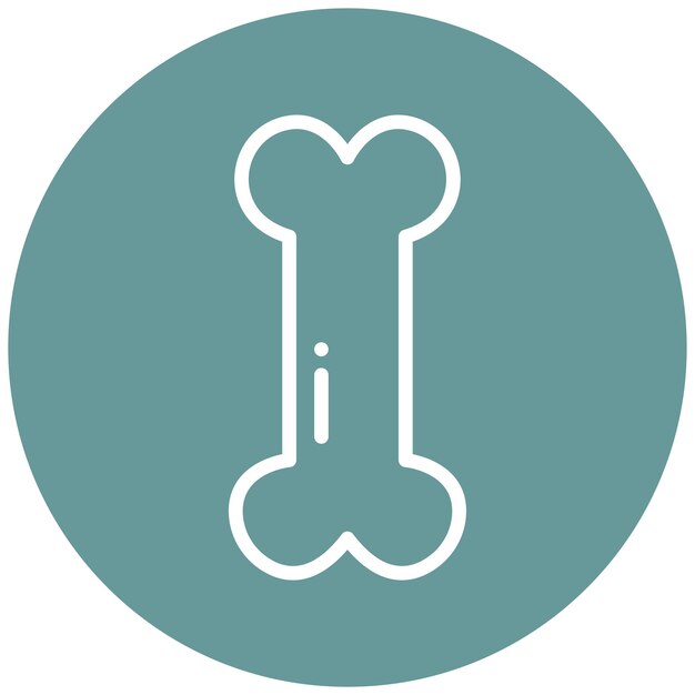 Diseño vectorial Estilo del icono del hueso